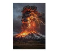 Puzzle Thématique Volcano Eruption with Lightning Strikes-3 pour Adultes, 300 PCS
