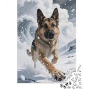 Puzzle Thérapeutique en Bois 1000 Pièces - Berger Allemand | Détente Mentale Et Concentration pour Relaxation