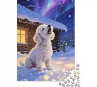 Puzzle Thérapeutique en Bois 1000 Pièces - Bichon Frisé | Détente Mentale Et Concentration pour Relaxation