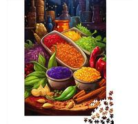 Puzzle Thérapeutique en Bois 1000 Pièces - Épices colorées | Détente Mentale Et Concentration pour Relaxation