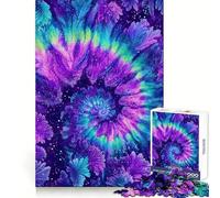 Puzzle Tie-Dye 1000 pièces pour Adultes, Jeu de réflexion, Moment de détente, œuvre d'art à Collectionner 50x75cm