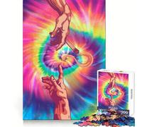 Puzzle Tie Dye Pass Joint pour Adolescents, 1000 pièces, Jouet Intelligent pour Partager Un Moment de complicité, découpe Lisse, liste de souhaits du Père Noël 38x52cm