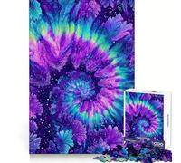Puzzle Tie-Dye pour Adolescents 1000 pièces Pure Logic Toy Quiet Calm Clean Cut Décoration Murale 38x26cm