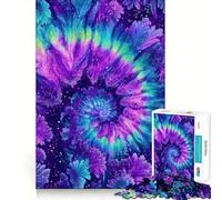 Puzzle Tie-Dye pour Adolescents 1000 pièces Pure Logic Toy Quiet Calm Clean Cut Décoration Murale 38x26cm