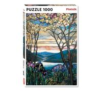 Piatnik PIA5520 Puzzle 1000 pièces Motif L.C.Tiffany Magnolias et Iris, Couleur Unique, Taille Unique