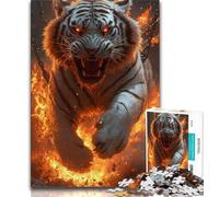 Puzzle Tiger Art 1000 pièces pour Adultes et Adolescents, Jouet éducatif et décompressant, Cadeau du Père Noël Secret (38x26cm)