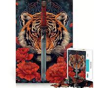 Puzzle Tiger Blade 1000 pièces pour Adultes, Jeu de logique et de complicité, Cadeau de qualité supérieure 50x75cm