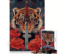 Puzzle Tiger Blade 1000 pièces pour Adultes, Jeu de logique et de complicité, Cadeau de qualité supérieure 50x75cm