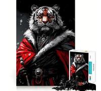 Puzzle Tiger Crimson Warrior 1000 pièces pour Adultes Stimule la mémoire Moment de détente Assemblage d'image Pièce d'art 38x52cm