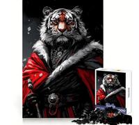 Puzzle Tiger Crimson Warrior 1000 pièces pour Adultes Stimule la mémoire Moment de détente Assemblage d'image Pièce d'art 38x52cm