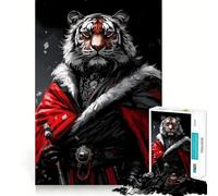 Puzzle Tiger Crimson Warrior pour Adultes, 1000 pièces, stimule la mémoire, apaise et divertit, découpe de qualité supérieure, Cadeau attentionné 50x75cm