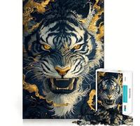 Puzzle Tiger Golden Mist pour Adolescents, 1000 pièces, idéal pour stimuler la mémoire, se détendre et créer Un Cadeau Exceptionnel 50x75cm