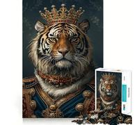 Puzzle Tiger King 1000 pièces pour Adolescents, Jeu de réflexion, Plaisir partagé, Bords précis, Cadeau de Noël 38x52cm