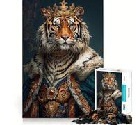 Puzzle Tiger King 1000 pièces pour Adultes, Jeu de réflexion apaisant, Bords précis, 38x26cm