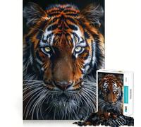 Puzzle Tiger King of The Jungle 1000 pièces pour Adolescents, développement de la mémoire, Jeu d'intérieur, découpe Fine, Cadeau du Père Noël 38x26cm