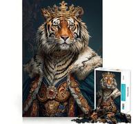 Puzzle Tiger King pour Adultes 1000 pièces Smart Reason Toy Group Joy Smooth Edge Fine Art Piece 38x52cm