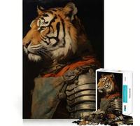 Puzzle Tiger Knight 1000 pièces pour Adultes et Adolescents, Jouet cognitif, Loisir Amusant, Motif à Assembler, Cadeau Festif 38x26cm