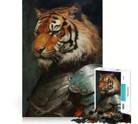 Puzzle Tiger Knight 1000 pièces pour Adultes, Jeu d'exercice Mental, Divertissement décontracté, découpe de précision, Cadeau Artistique 38x26cm