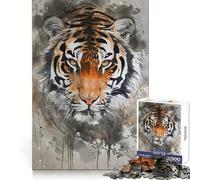 Puzzle Tiger Majest 1000 pièces pour Adolescents, Jeu de logique et de raisonnement, Silencieux et précis, Surprise de Noël 38x52cm