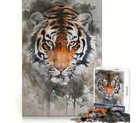 Puzzle Tiger Majest pour Adolescents, 1000 pièces, Jeu de logique Transparente, Divertissement paisible, découpe Parfaite, Surprise chaleureuse 50x75cm