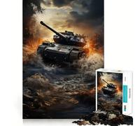 Puzzle Tiger Panzer en Action pour Adolescents, 1000 pièces, Jeu de logique Solide, Anti-Stress, Bords Transparents, Cadeau Classique 38x26cm