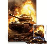 Puzzle Tiger Panzer en Flammes 1000 pièces pour Adultes, Jeu de réflexion et Anti-Stress, Design élégant à Assembler, Cadeau raffiné 38x52cm