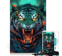 Puzzle Tiger Savage Mode 1000 pièces pour Adolescents, Jouet Mental Anti-anxiété, découpe Premium, Cadeau élégant 38x26cm
