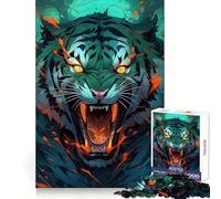 Puzzle Tiger Savage Mode 1000 pièces pour Adolescents, Jouet Mental Anti-anxiété, découpe Premium, Cadeau élégant 38x26cm