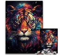 Puzzle Tiger_Spirit_colorf 1000 pièces Casse-tête Difficile pour Adultes Casse-tête Haute difficulté pour Adolescents 1000 pièces (38x26cm)