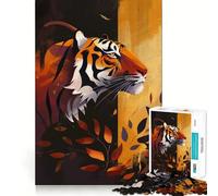 Puzzle Tiger Vibes 1000 pièces pour Adultes, Jeu de logique Solide, Jeu de Groupe, Bords Nets, 38x52cm
