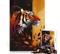Puzzle Tiger Vibes 1000 pièces pour Adultes, Jeu de logique Solide, Jeu de Groupe, Bords Nets, 50x75cm