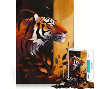 Puzzle Tiger Vibes pour Adultes, 1000 pièces, Casse-tête, Passe-Temps à la Maison, Assemblage d'images, Cadeau mémorable 38x26cm
