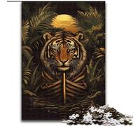 Puzzle Tigre 1000 pièces pour Adultes et Adolescents, pour Un Moment de détente et de Partage, pour Un Amour de Couple Plus Intense (26x38cm)