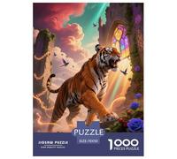 Puzzle Tigre 1000 Pièces pour Adultes Et Enfants, Jeu Éducatif, Casse-tête Château Magique, DéCoration, Cadeau Adulte 70x50cm/1000pcs