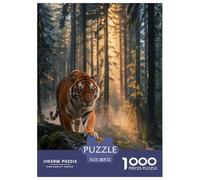 Puzzle Tigre 1000 Pièces pour Enfants Et Adultes, Jeu Ludique Et Instructif, Casse-tête Bois, Décoration Intérieure, Cadeau Adulte 52x38cm/1000pcs