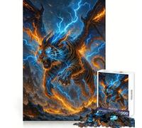 Puzzle Tigre Ailé au Pouvoir Éclair pour Adolescents 1000 Pièces Stimulation Mentale Distraction Douce Emboîtement Ferme Cadeau de Vacances (50x75cm)