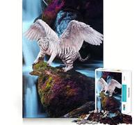 Puzzle Tigre Ailé pour Adultes 1000 Pièces Jeu Stimulant l'esprit Pièces Précises et sans Couture Activité de Groupe Relaxante en Intérieur (50x75cm)