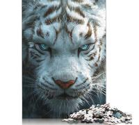 Puzzle Tigre Blanc 1000 Pièces Puzzles Puzzle en Bois Adulte Puzzles Relax Jeux de Puzzles 1000pcs (75x50cm)