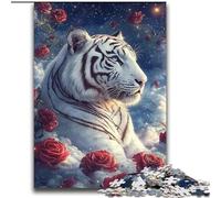 Puzzle Tigre Blanc 2000 pièces pour Adultes, Jeux éducatifs, décoration d'intérieur, Cadeau d'anniversaire, Art Mural (70x100cm)