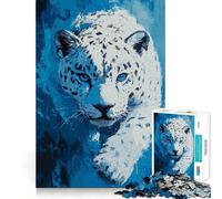 Puzzle Tigre Blanc pour Adultes 1000 pièces Jeu de mémoire Assemblage sûr et Solide Jeu de Construction de Liens significatifs (38x26cm)
