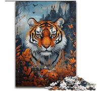 Puzzle Tigre dans la Jungle pour Adultes et Adolescents, 1000 pièces, activités familiales Amusantes à la Maison, Cadeau d'anniversaire, Cadeau de Voyage (26x38cm)
