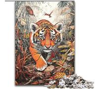 Puzzle Tigre d'automne 1000 pièces pour Adolescents, Jouets éducatifs et éducatifs, Jeux familiaux, idéal pour la décoration de Bureau (50x75cm)