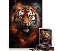 Puzzle Tigre Éclaboussé de Poudre pour Adolescents 1000 Pièces Jouet Cognitif Silencieux Cadeau de Noël Premium Edge 50x75cm