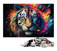 Puzzle Tigre en colère et Violent 1 000 pièces en Bois pour Adultes 1 000 pièces (75 x 50 cm)