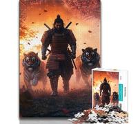 Puzzle Tigre et Guerrier 1000 pièces pour Adolescents, Jeux éducatifs, décoration d'intérieur, Cadeaux pour Toute la Famille (50x75cm)