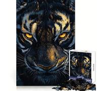 Puzzle Tigre Gros Plan pour Adultes 1000 Pièces Jouet Smart Reason Lien Familial Bords Lisse Décoration Artistique 50x75cm