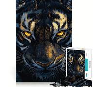 Puzzle Tigre Gros Plan pour Adultes 1000 Pièces Smart Reason Toy Group Joy Smooth Edge Fine Art Piece 38x26cm
