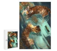 Puzzle tigre lunaire de 1000 pièces, coffret cadeau festival, symbolise la force et la chance dans la tradition chinoise