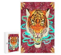 Puzzle tigre lunaire de 1000 pièces, coffret cadeau festival, symbolise la force et la chance dans la tradition chinoise