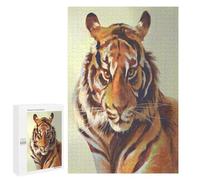 Puzzle tigre lunaire de 1000 pièces, coffret cadeau festival, symbolise la force et la chance dans la tradition chinoise